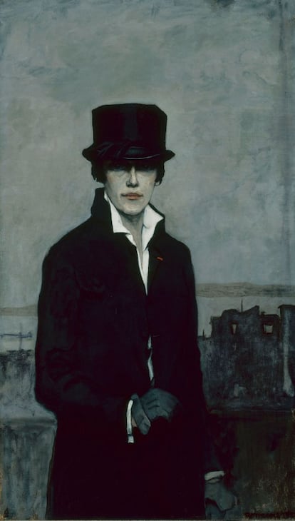 Autorretrato de Romaine Brooks pintado en 1923.