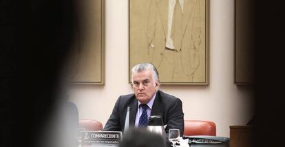Luis Bárcenas en la Comisión de Investigación relativa a la presunta financiación ilegal del Partido Popular.