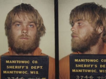 Fotografías del protagonista de la serie, Steve Avery, cuando ingresó en prisión.