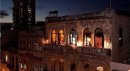 Terraza del paladar La Guarida, en La Habana.