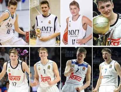 Imágenes de Doncic de 2013 a 2018 en el Madrid