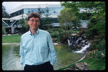 El cofundador de Microsoft, Bill Gates, retratado en abril de 1993 en Seattle, EE UU.