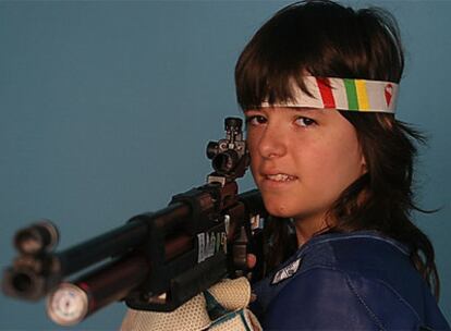 Paula Grande, en un entrenamiento.