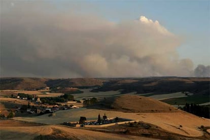 Selas, uno de los pueblos afectados por el incendio que ha asolado el Alto Tajo.