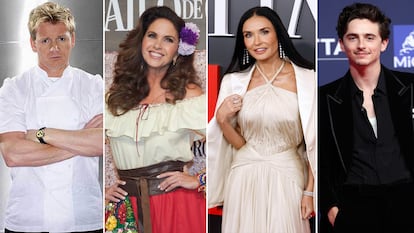 Gordon Ramsay, Lucero, Demi Moore y Timothée Chalamet.
