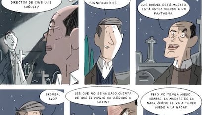 Viñetas de 'Buñuel y los sueños del deseo', de Óscar Arce, Esteve Soler y Fermín Solís.