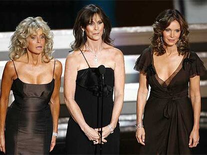 De izquierda a derecha, Farrah Fawcett, Kate Jackson y Jaclyn Smith.