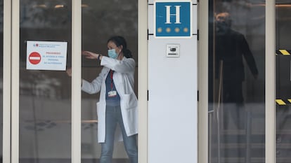 The Gran Hotel Colón in Madrid, which has been converted into a hospital amid the rising number of coronavirus cases.