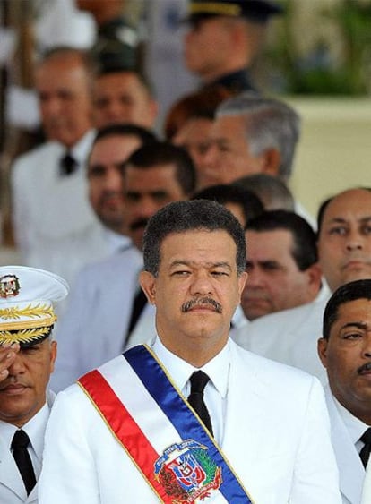 Fernández, durante la investidura, ayer, en la sede del Congreso