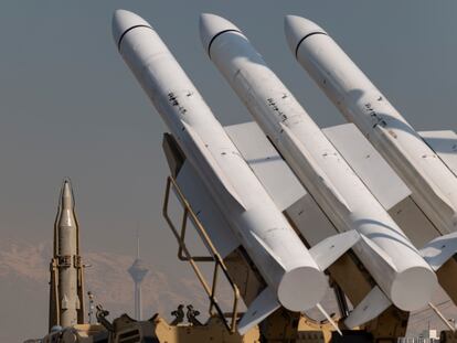 Iranian missiles displayed in a square in Tehran, last February.