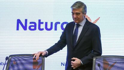 El presidente de Naturgy, Francisco Reynés, durante la presentación de los resultados de 2018. 