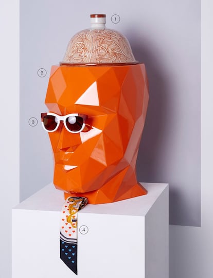 <p><b>El rostro de la sofisticación</p></b>
<p><b>1.</b> Tapa de tajín de Mestizo. 115 euros el cuenco completo. <b>2.</b> Taburete cerámico Adán, de Teresa Sapey. 135 euros. <b>3.</b> Gafas de sol de Smith Sidney. 169 euros. <b>4.</b> Pañuelo de seda Twilly, de Hermès. 145 euros.</p>