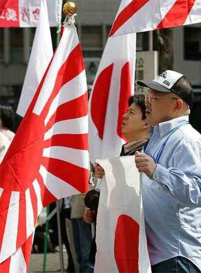 Protesta contra China en Tokio, el pasado abril.