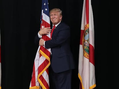 Donald Trump, en octubre de 2016 durante un acto electoral en Florida.