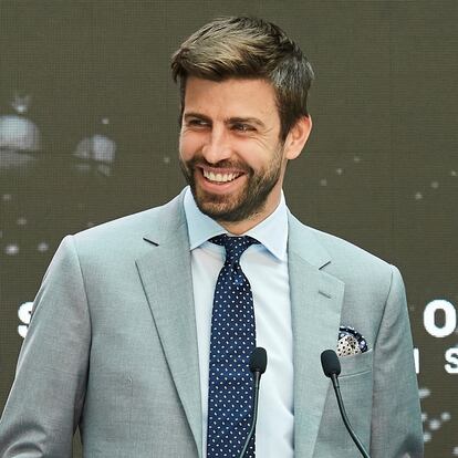 MADRID, SPAIN - MAY 27: Copa Davis director Gerard Pique attends Davis Cup by Rakuten Finals 2021 presentation at Casa de Correos on May 27, 2021 in Madrid, Spain. (Photo by Carlos Alvarez/Getty Images)