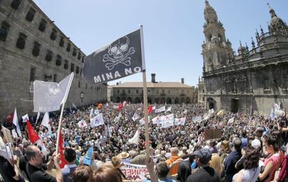 Protesta en contra de la mina