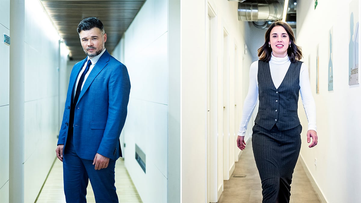 Gabriel Rufián e Irene Montero.