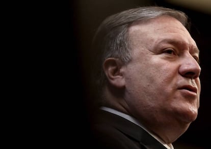 El secretario de Estado, Mike Pompeo, en la Heritage Foundation.