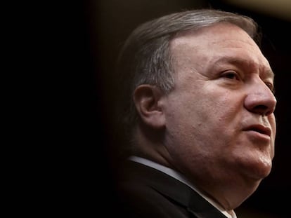 O secretário de Estado Mike Pompeo na Heritage Foundation