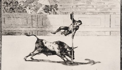Un grabado de &#039;La tauromaquia&#039;, de Goya. 