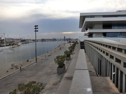 El edificio Veles e Vents, en el Puerto de Valencia.