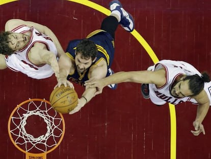 Love, entre Pau Gasol y Noah.