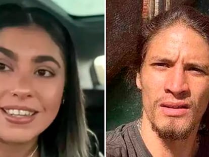 Iliana Gritzewsky y Orión Hernández, en imágenes compartidas en redes sociales.