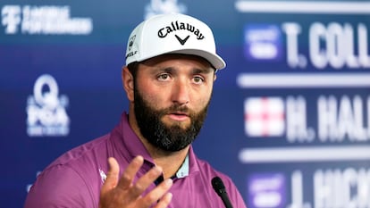 Jon Rahm este martes en Quail Hollow.