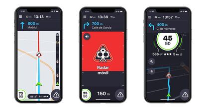 La aplicación muestra continuamente la velocidad que lleva el vehículo, lo que permite optimizar la conducción y evitar multas.