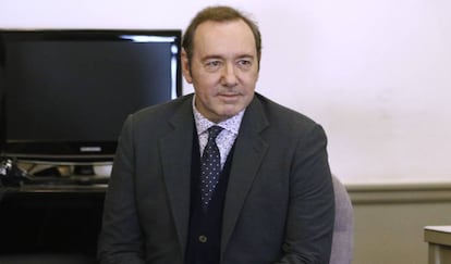 El actor Kevin Spacey, en un tribunal de Nantucket (Massachusetts) el pasado lunes. 