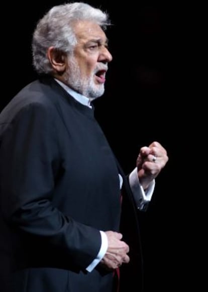 Plácido Domingo, en su actuación el pasado martes en el Teatro Real.