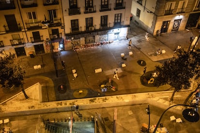 
Vista general de la plaza de Tirso de Molina. 
