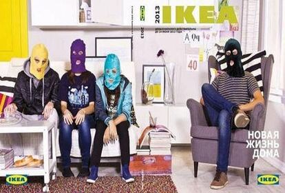 Imagen censurada del catálogo de Ikea Rusia.