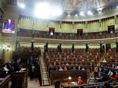 Comparecencia del presidente del Gobierno, Pedro Sánchez, el pasado 30 de junio en el Congreso para explicar los indultos a los líderes independentistas.