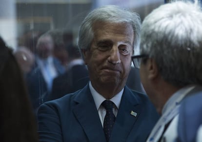 Tabaré Vázquez en una reunión de Naciones Unidas en marzo de 2019.