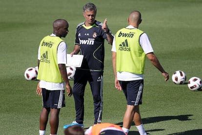 El Madrid realizó ayer el primer entrenamiento a las órdenes de Mourinho