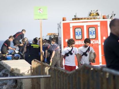 Operativo de rescate en la Mar Bella.