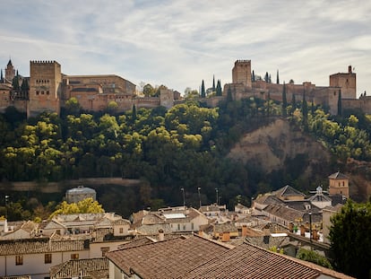 Vista del Tajo de San Pedro en el monte de la Alhambra.