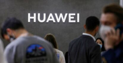 Logo de Huawei en la feria IFA de Berlín.