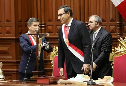 Vizcarra, en su toma de posesión.