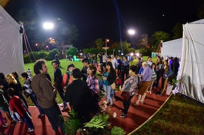 Asistentes al Festival internacional de cine de las Tres Fronteras en Puerto Iguazú.