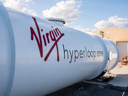 Prototipo del Hyperloop One de Virgin.