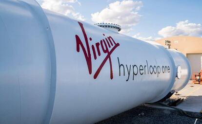 Prototipo del Hyperloop One de Virgin.