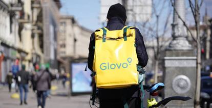  Un repartidor de Glovo. 