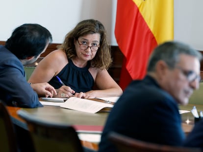 Francina Armengol presenta sus credenciales en el Congreso de los Diputados, el 9 de agosto.