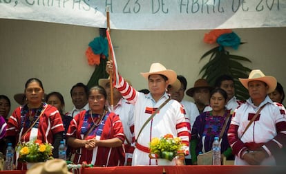 Un acto en el municipio de Oxchuc, en el Estado mexicano de Chiapas. 