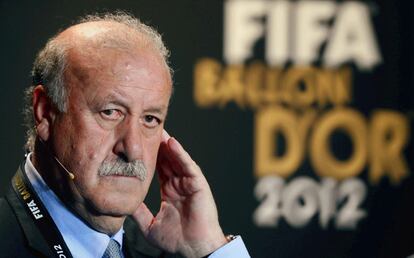 El entrenador español Vicente del Bosque durante la gala.