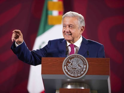 El presidente de México, Andrés Manuel López Obrador, durante su conferencia mañanera del pasado 9 de noviembre.