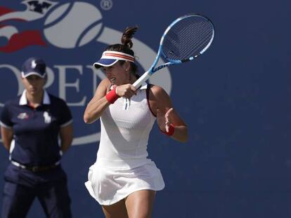 Muguruza, durante el partido contra Rybarikova.