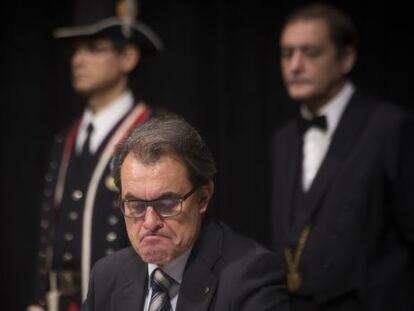 Artur Mas, en un acte a la Generalitat.